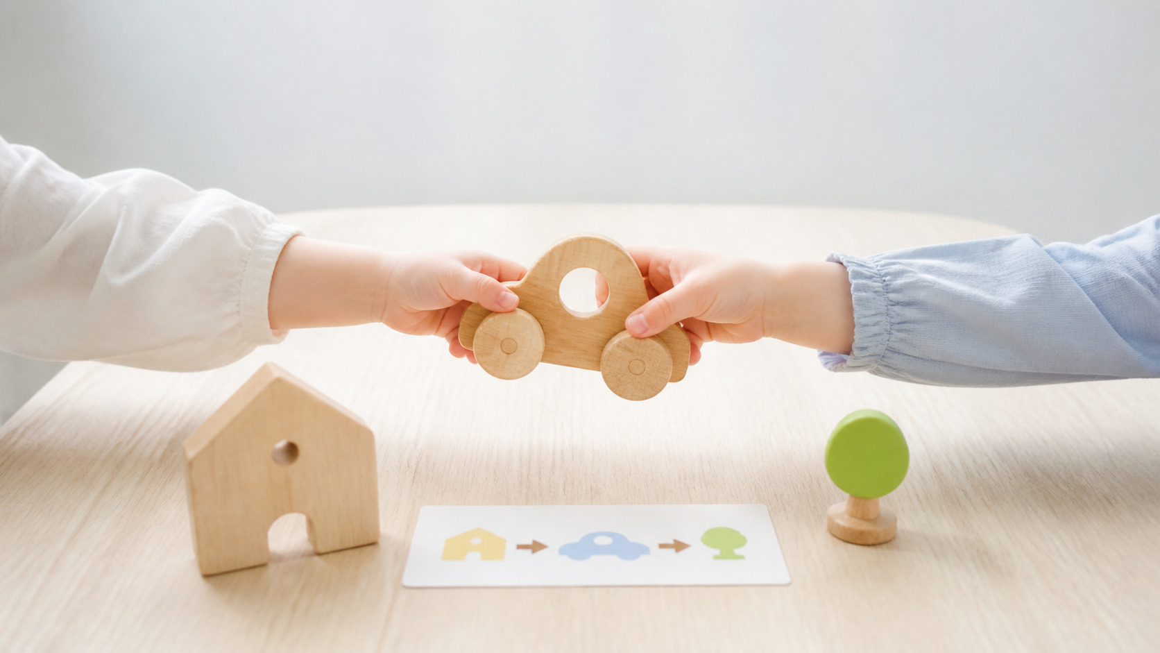 「貸して」「いいよ」が難しい時期に、大人が代わりに伝える3つの言葉のイメージ